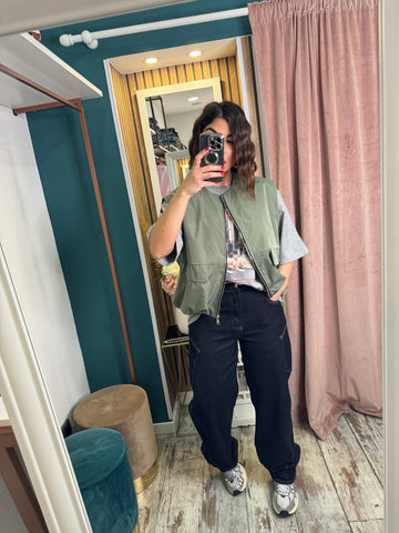 Jeans wide ballon blu