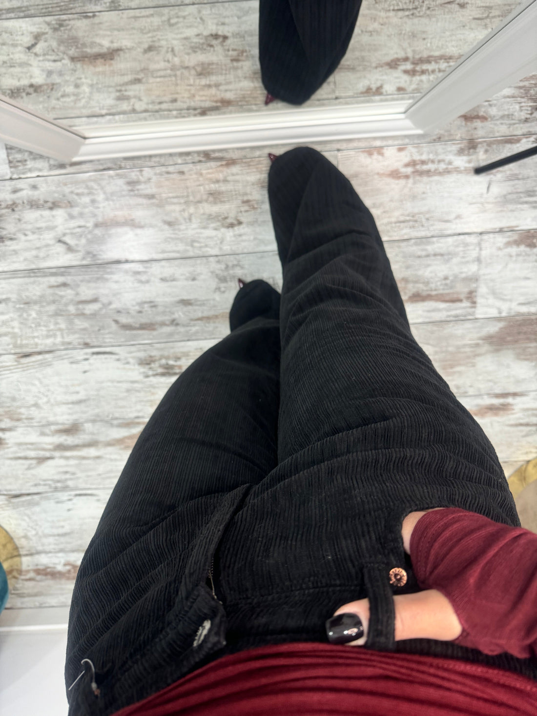 Pantaloni velluto Nero