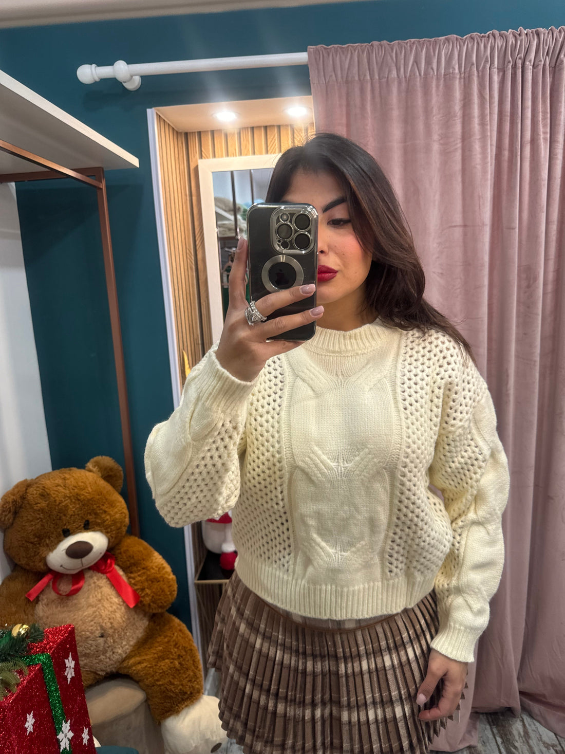 Pull Treccia traforato