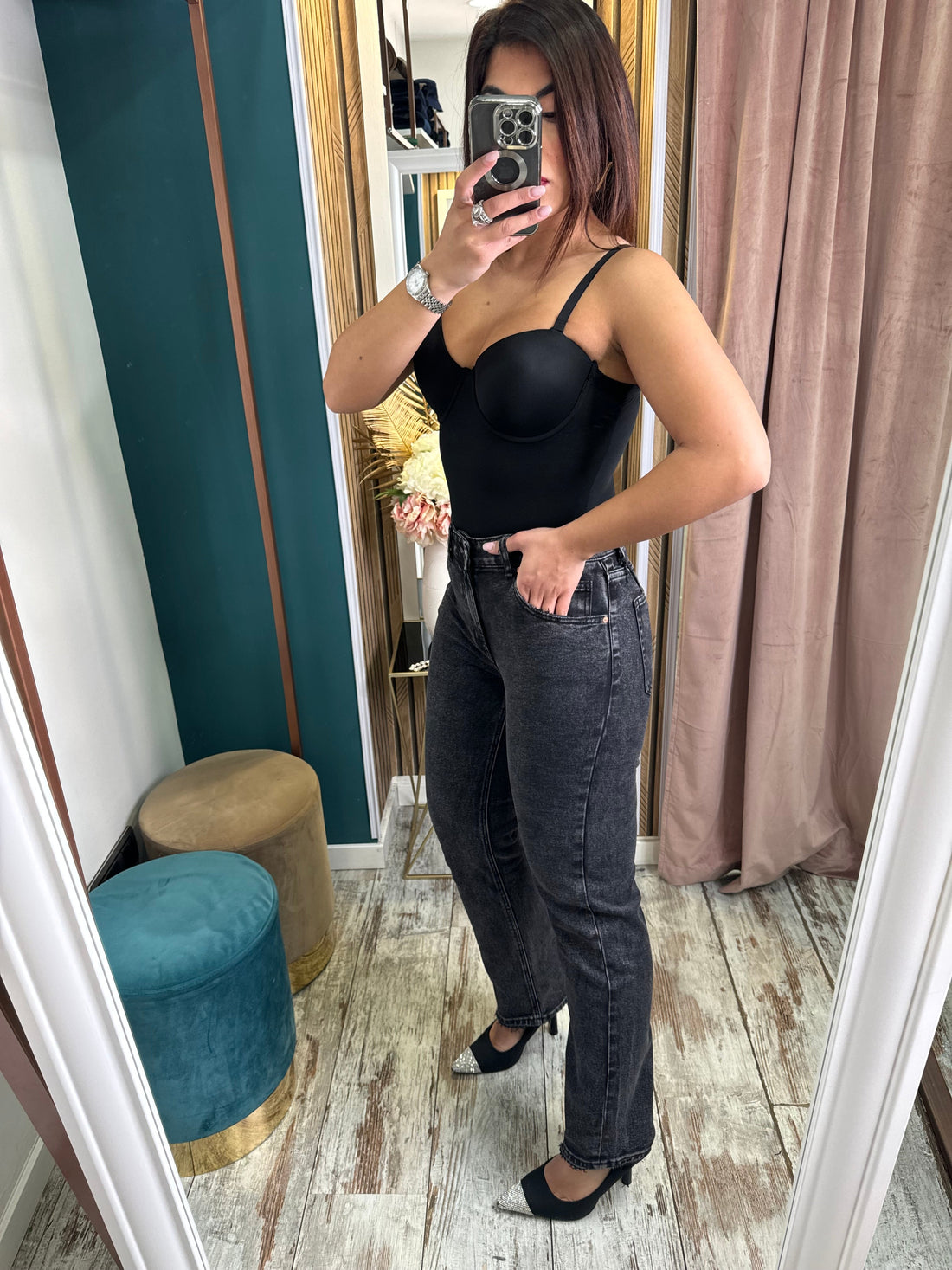 Jeans Black straight