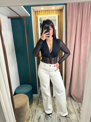Jeans Wide Leg bianco